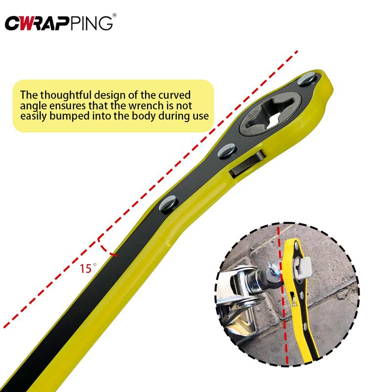 Heavy Duty Ratchet Wrench Labor-saving Closed Handle Motorcycle Repair Ergonomic Grip Tire Buckle Removal Auto Accessories