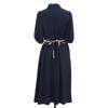 BLUE LABEL CRESTBRIDGE Navy Airy Powder Twill Dress dress 36 NavyUsed