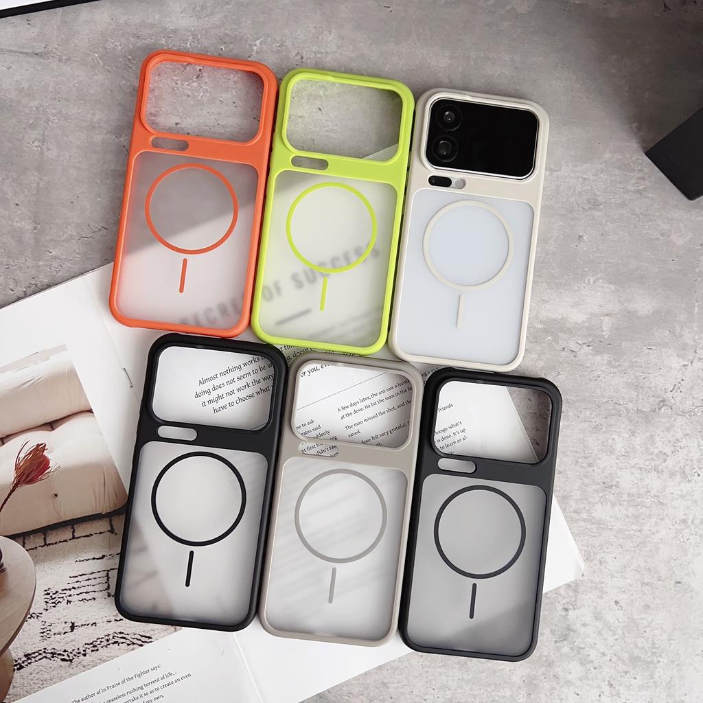 Simple Matte Skin ForMagsafe Magnetic Phone Case For Xiaomi 17 15 14 Pro Max Heat Dissipation Frame Shockproof Cover Fundas