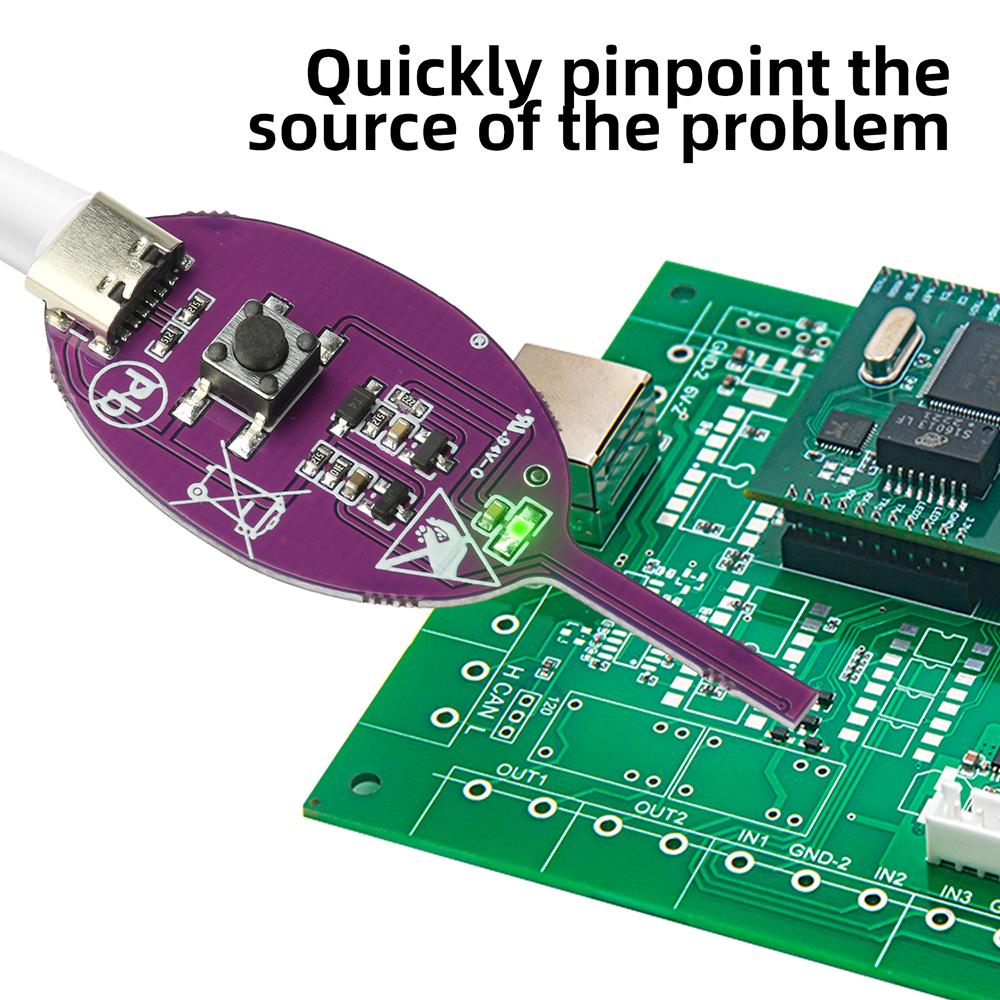 Black/Purple Inductor Detector Tool Electromagnetic Induction Quick Troubleshooting Suitable for Phone/Computer motherboard