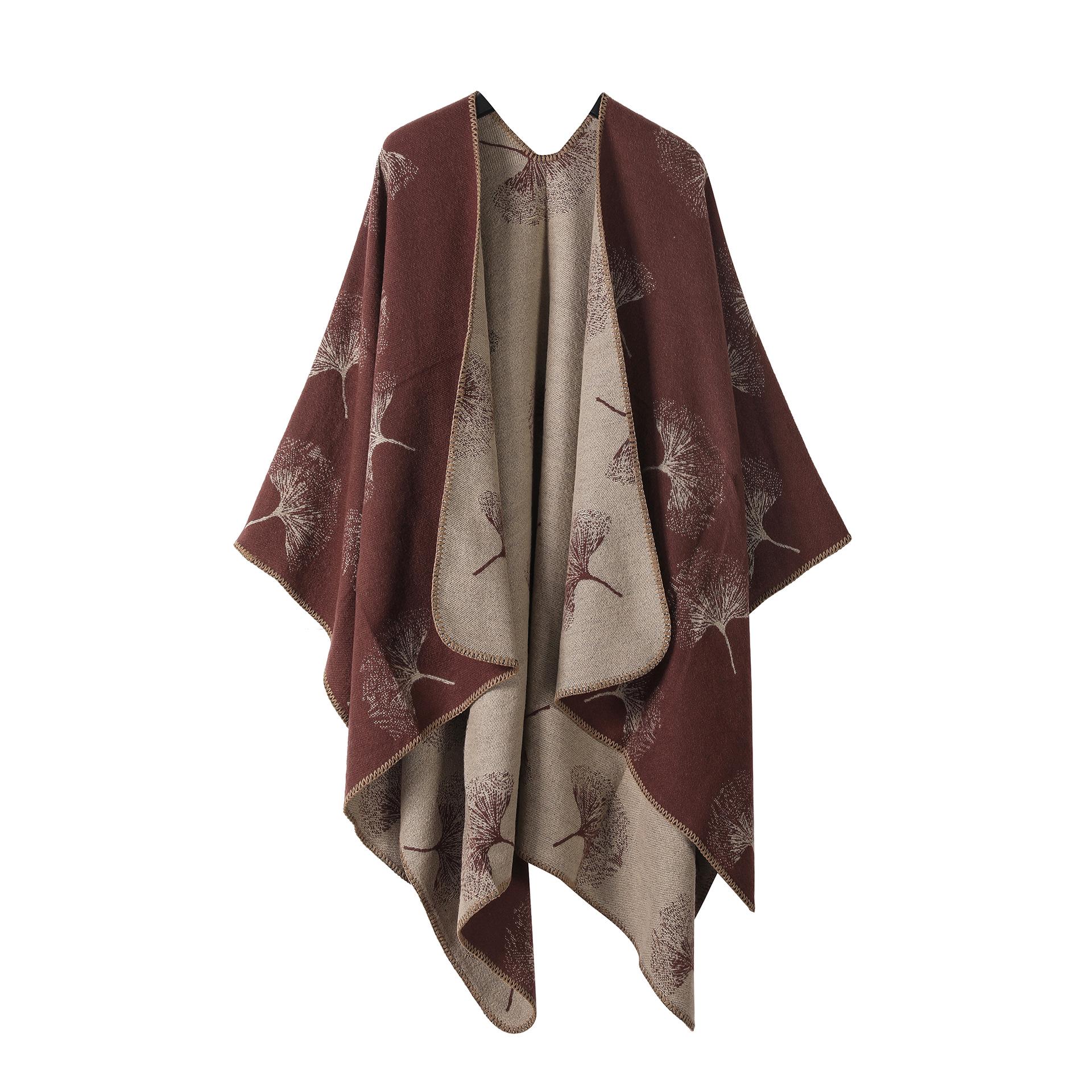 

Autumn & Winter Imitation Cashmere Knitted Shawl - Artistic Travel-Ready Cape 160x135cm