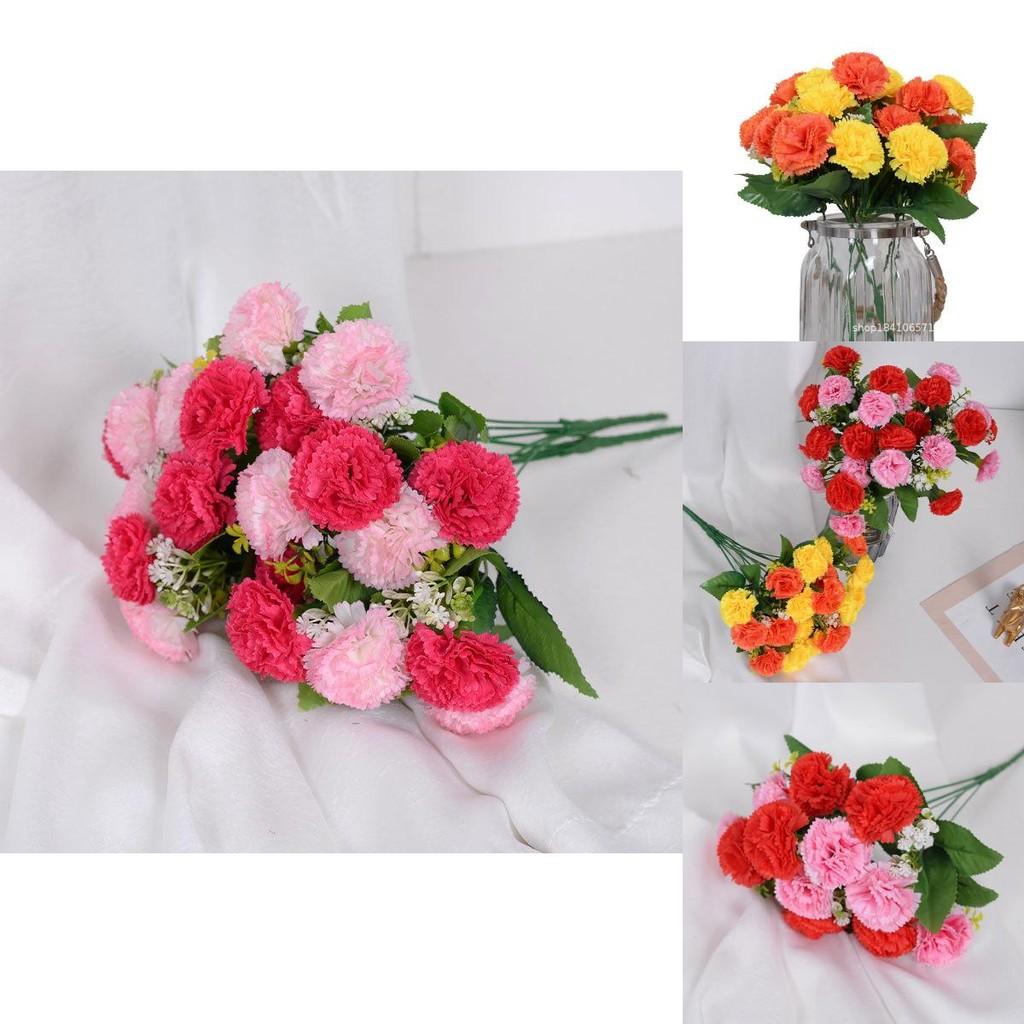 Artificial Carnation Bouquet With Silk Fabric For Home Decor And Photography Props