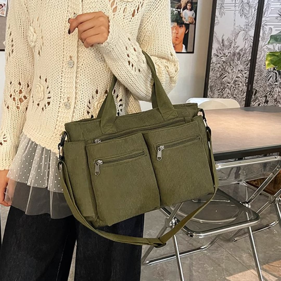 

Women s Velvet Large Capacity Shoulder Messenger Bag зелёный