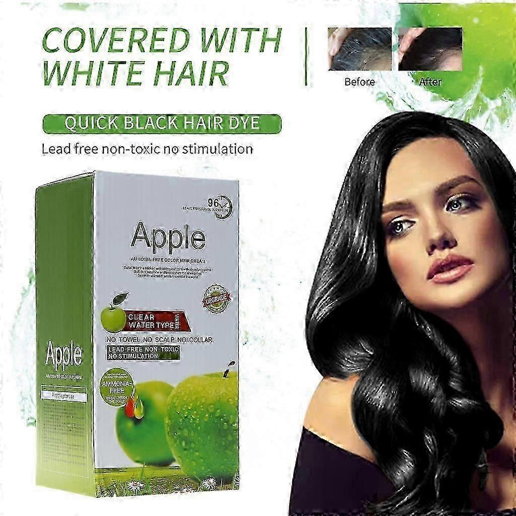 Natural Hair Coloring Cream Black Hair Dye Apple Hair Colorants for Women Men