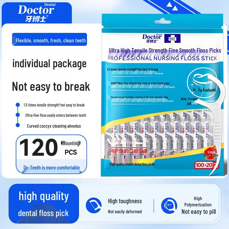 

Dr. Dental Ultra-High Tension Individually Wrapped Floss Picks