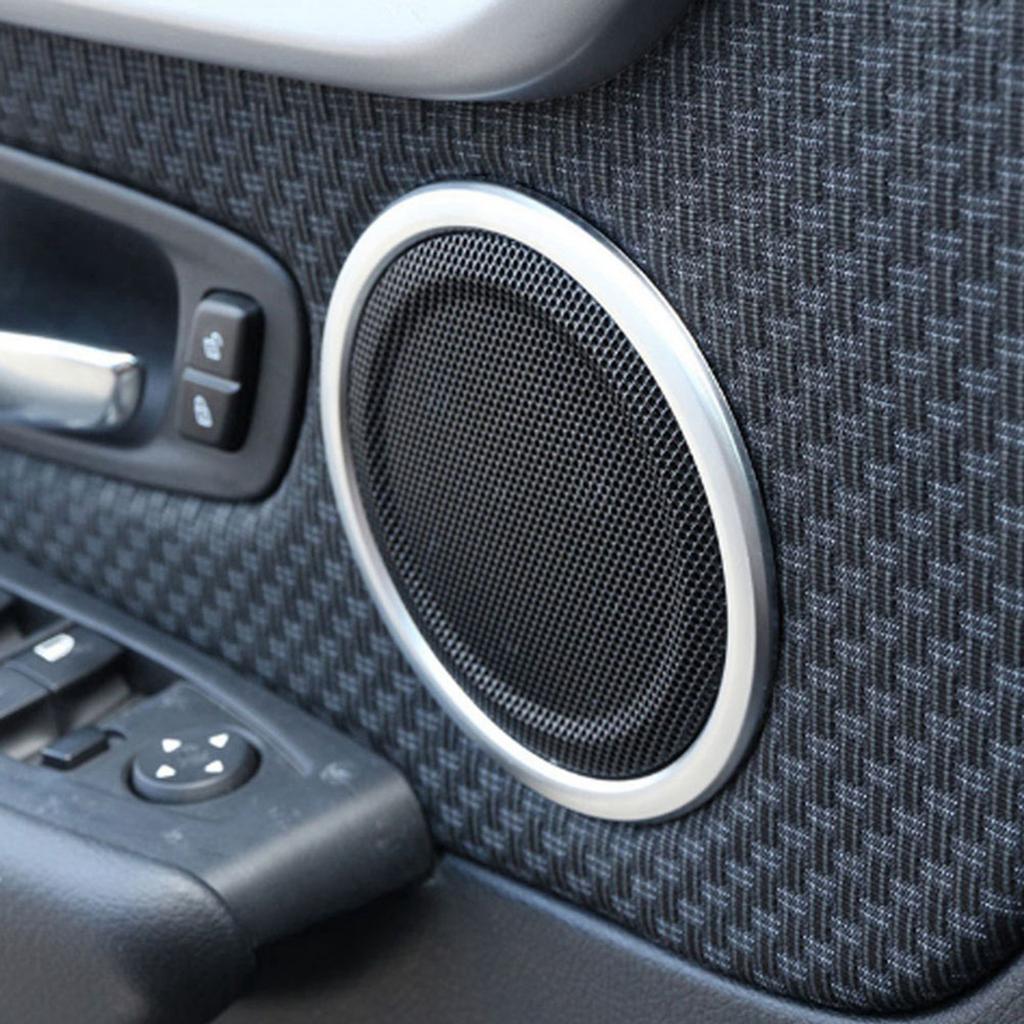 4PCS  ABS Chrome Car Door Speaker Ring Cover Trim for X1 F48 2016 2018