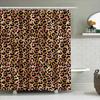 Pink Black Leopard Print Shower Curtain Bathroom Decor Waterproof Fabric Modern Home Accessories Available In Various Sizes