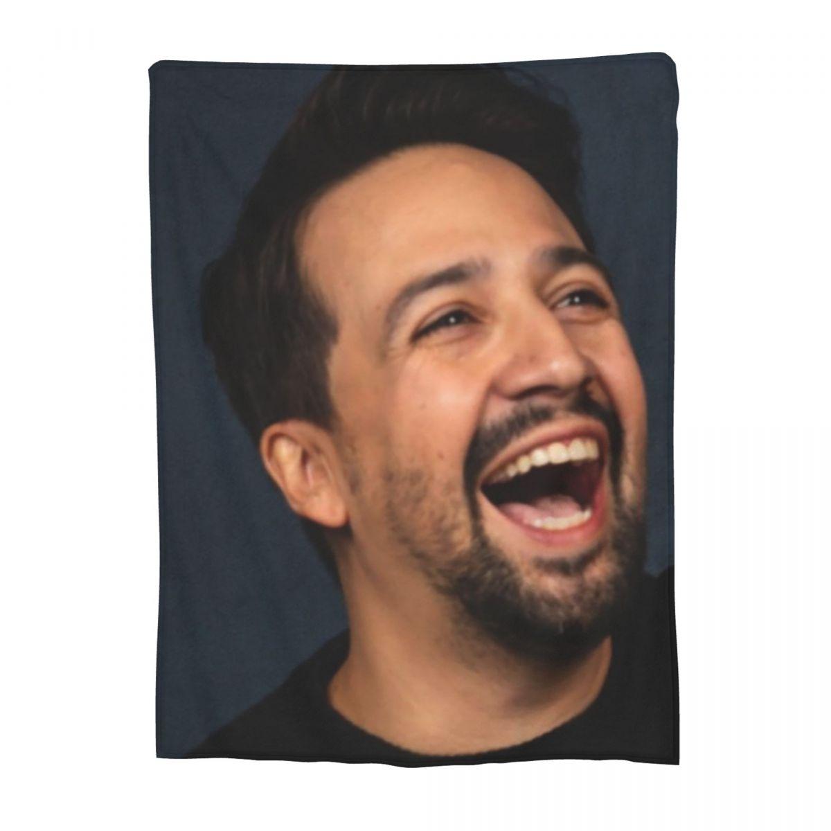 Lin Manuel Miranda Biting His Lip Blankets Soft Warm Flannel Throw Blanket Plush for Bed Living room Picnic Travel Home Sofa Size: 75*100cm, Weight: 230 GSM