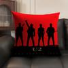 Rock UU Band Music Cushion Cover Natural Linen Organic Fabric DoubleSided Printing Sofa Home Decor Gift Pillow Case