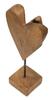 Heart Sculpture Teak Cm 15X10X35