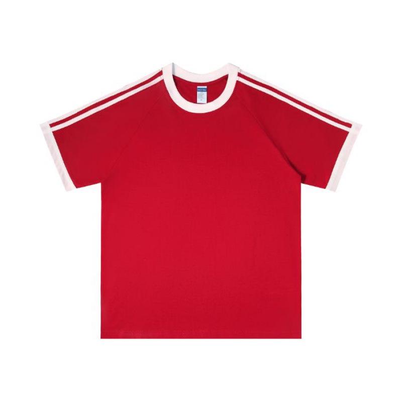 Kids Retro Cotton Loose-Fit Striped Short Sleeve T-Shirt 140cm