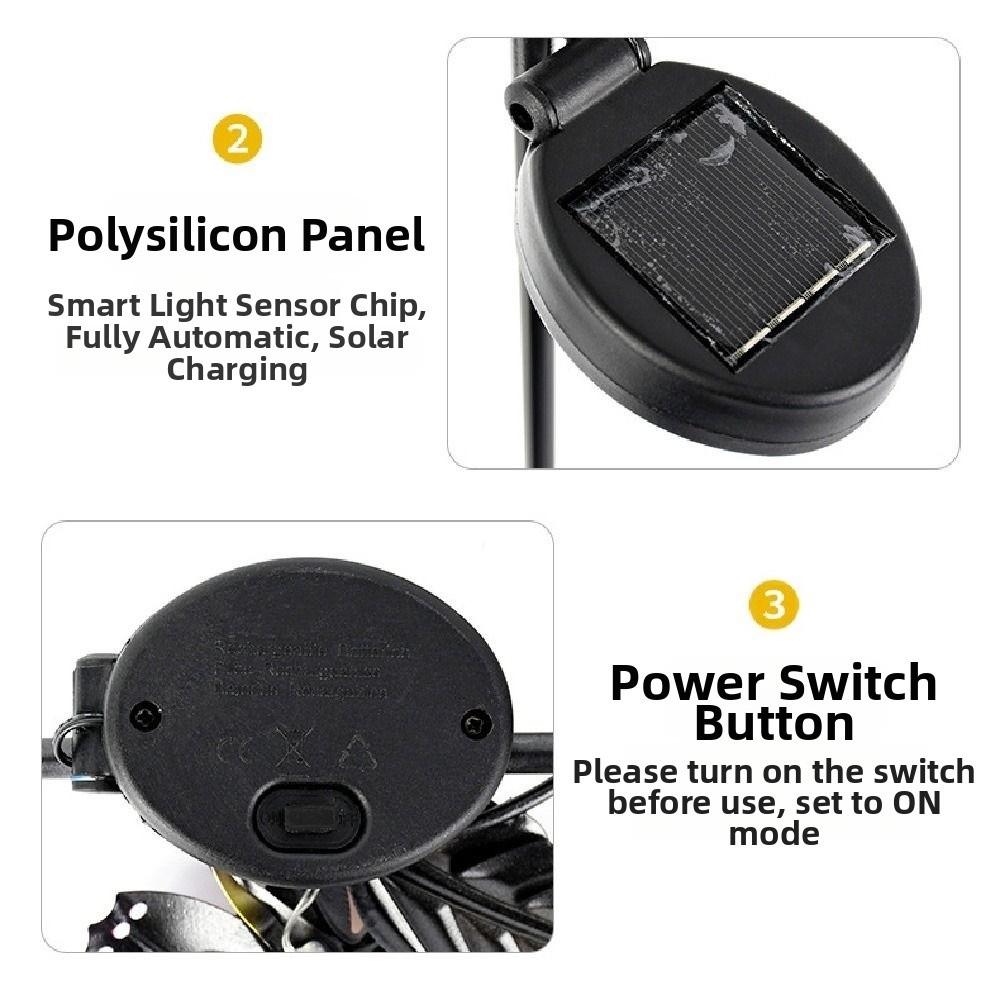 Realistic Solar Garden Floor Lamp Waterproof Solar Stake Light Landscape Lawn Lamp  House