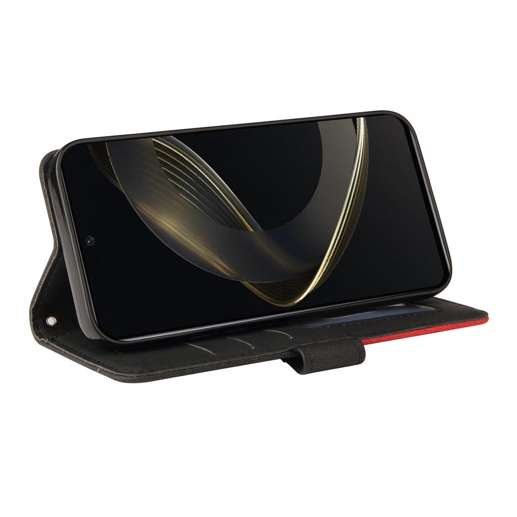 For Huawei nova 12 SE 4G/nova 11 SE Leather Case Wallet Stand Color Splicing Phone Cover