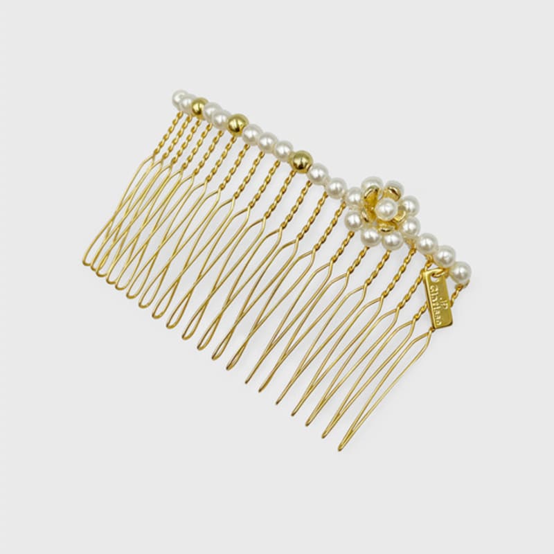 Jean Paul Clarisse Flower Pearl Comb Pin LFCB0073