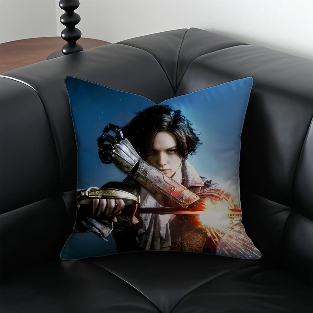 Game Dark LLies of P Cushion Cover Pillow Case Antidustmite Invisible Zipper Silky Short Plush Sofa Cushion