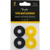 Fender/Strap Blocks Third Man Records 2 x Black and 2 x Yellow Fenders [Strap Blocks]