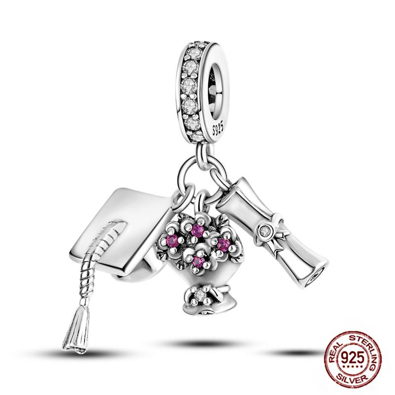 Brand New Charm Bead Components Compatible With Pendant Bead Component Copper Metal Authentic Original Bracelets Chameleon Elephant Avocado Boy Girls