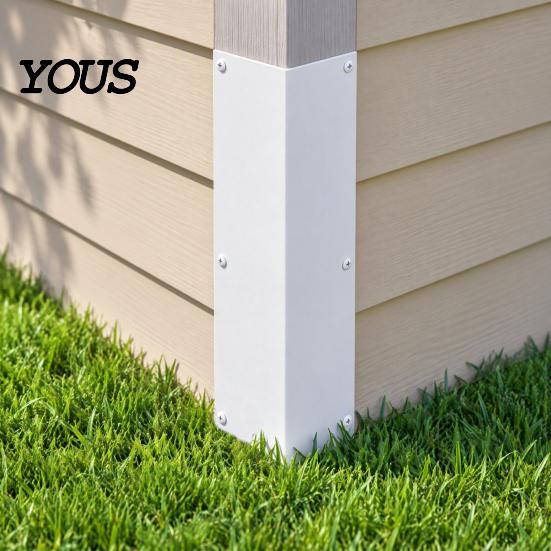 Outdoor Siding Sealer 2 Pcs White Stainless Steel Corner Guard, 89 Degree Angle Metal Durable Trim Protector, Wall Protection for Exterior Walls,