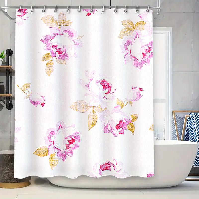 

Красная полосатая шторка для ванной и душа, водонепроницаемая ткань с принтом, декоративная, приватная, настраиваемая, аксессуары для дома и ванной комнаты 90x180cm