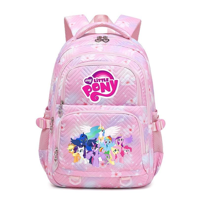 Popular Cartoon Pattern Pony Print Backpack Girl Student Large Capacity Schoolbag Cute And Lightweight Backpack
