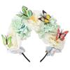 Butterfly Headdress Floral Crown Hair Hoop Cosplay Fairy Headband  Bride Hair Accessorie