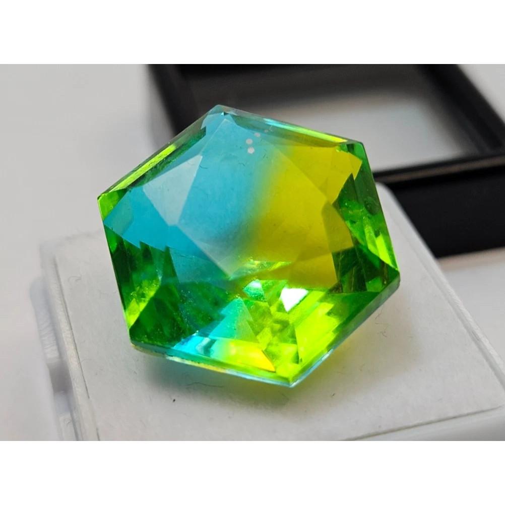 Fabulous Tourmaline 24+ Ct Hexagon Cut Certified Loose Gemstone