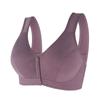 New smooth front buckle women's underwear thin mother soft cotton women's vest type steel rimless large size bra