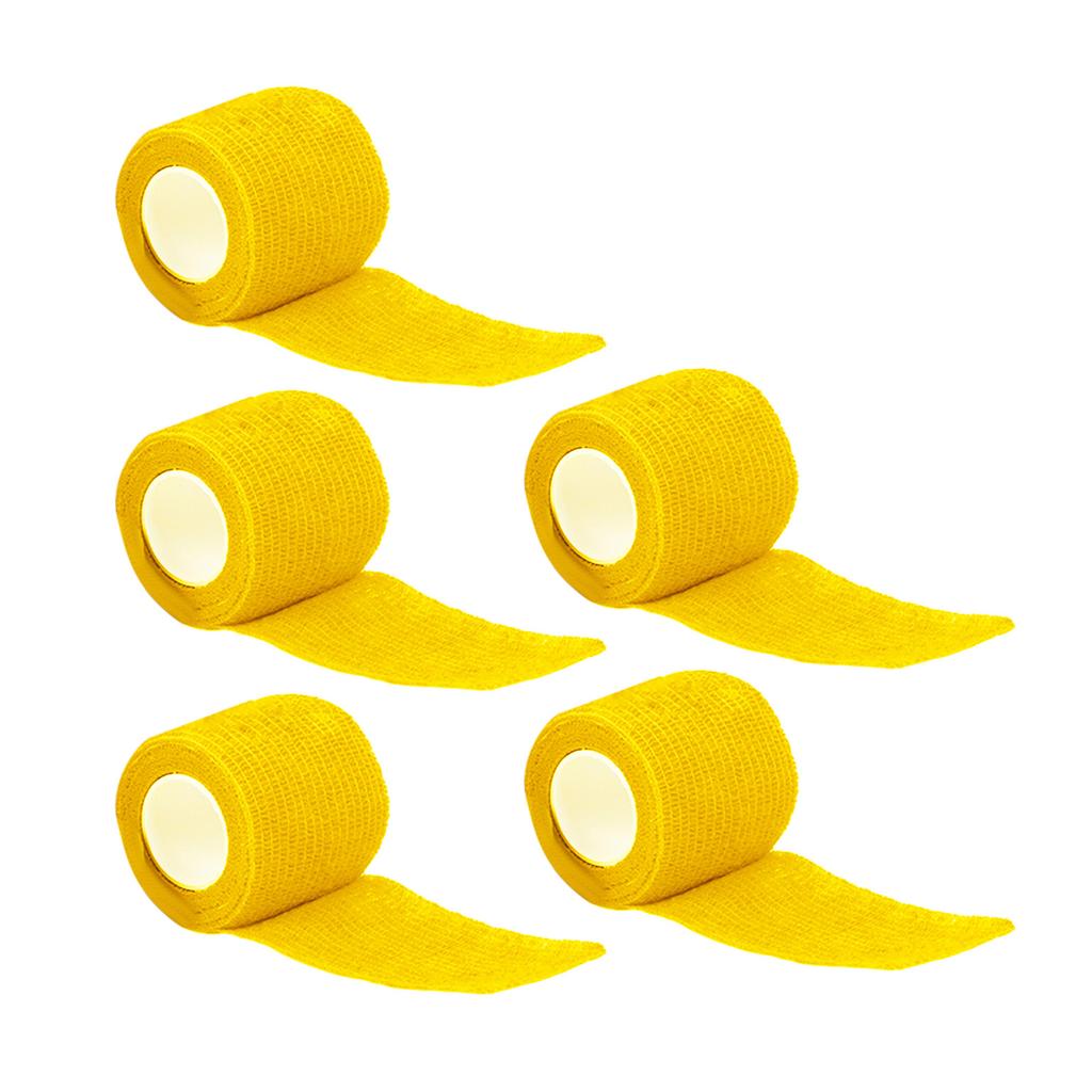 5 Pcs Self Adherent Bandage Wrap Breathable Cohesive Bandage Elastic Adhesive Tape for Stretch Athletic Sports Wrist