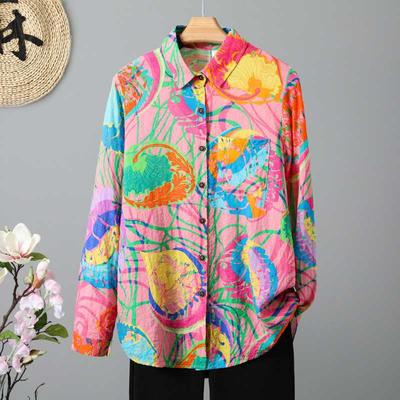 Chemise à manches longues pour femmes de grande taille, printemps automne, sensation haut de gamme, style occidental, couleur, haut, chemisiers et chemises