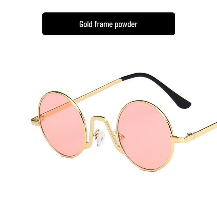 Women's 2022 Retro Korean Style Metal Round Sunglasses - Small Face, Internet Celebrity Fashion