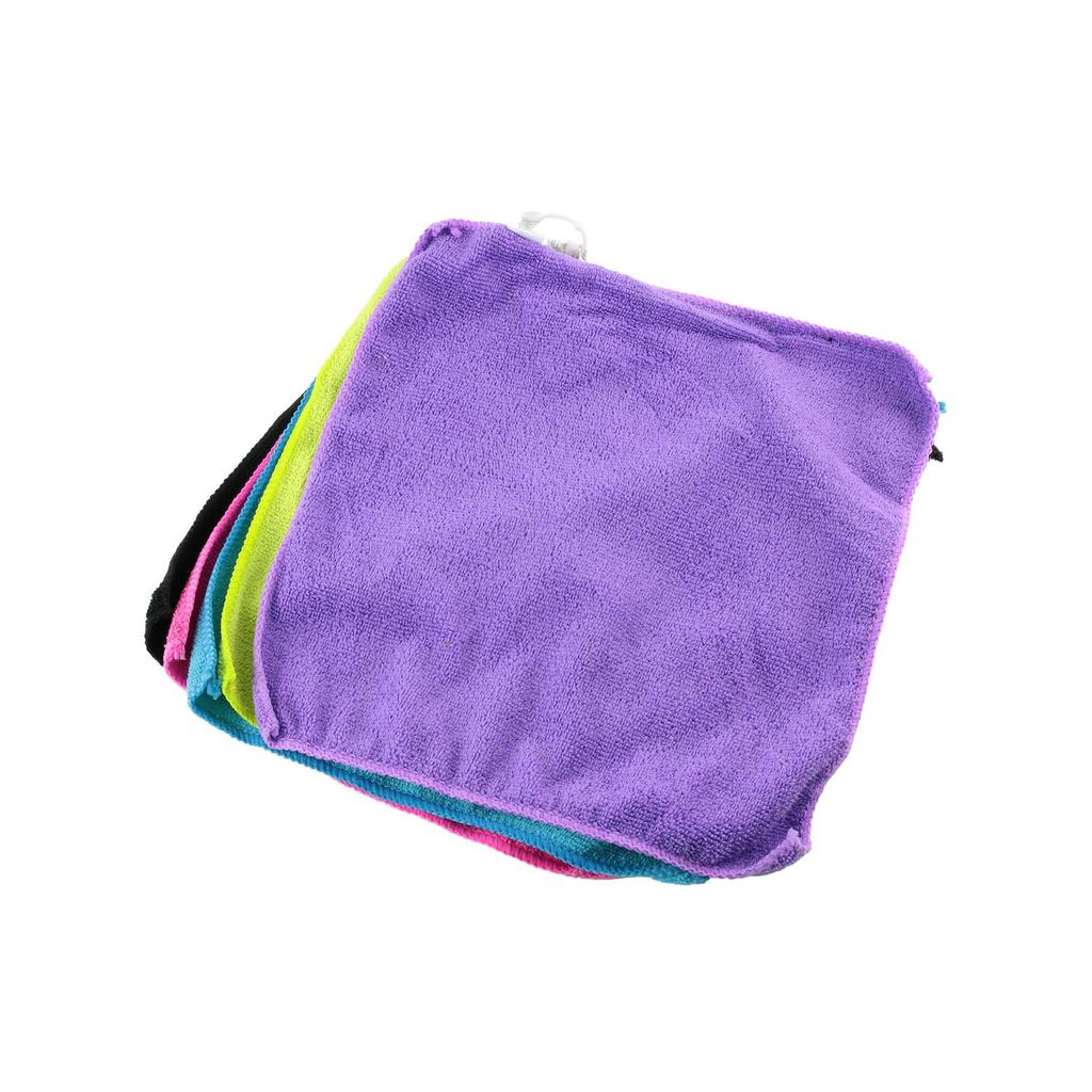 Set Of 5 Microfiber Cloths 30X28 Cm Colorful Absorbent