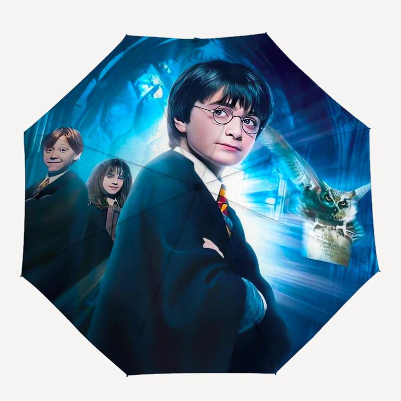 

1pc Harry Potter, Hogwarts Themed High-quality Umbrella,Automatic Opening and Closing Umbrella,Multi-functional Umbrella G0811277