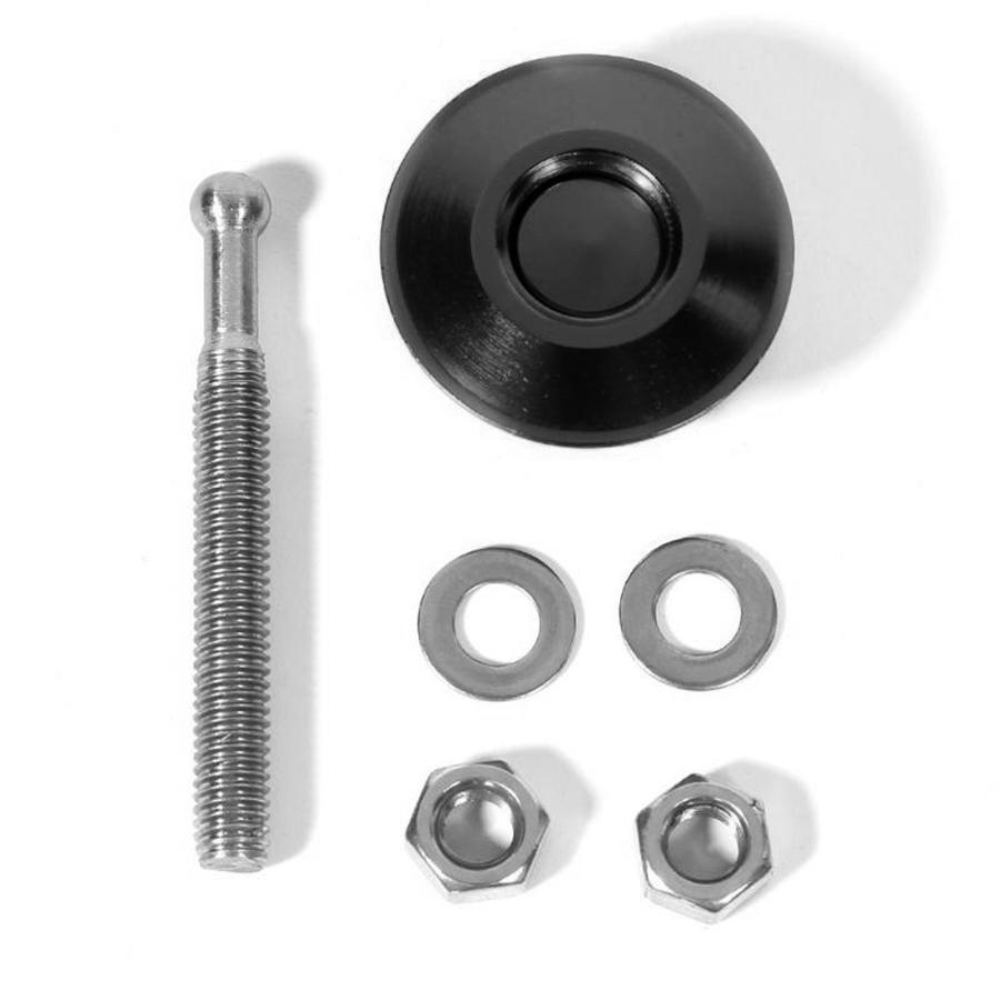 4x Black Quik Release Latch Fastener Car Hood Push Button Bumper Clips Pins Lock