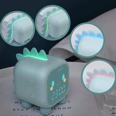 LED Alarm Clock For Bedroom Lovely Dinosaur Digital Clock With Night Light Intelligent Children’s Sleep Wake-up Electronic Clock