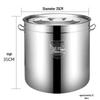 ZLIII 304 Stainless Steel Commercial Soup Pot with Lid