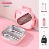 Korean Style 304 Stainless Steel Insulated Lunch Box for Men, Women, Students, and Office Workers