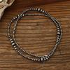Vintage Gray Imitation Pearl Choker Necklace For Women Elegant Handmade Beaded CCB Long Chain Necklace Jewelry Gifts