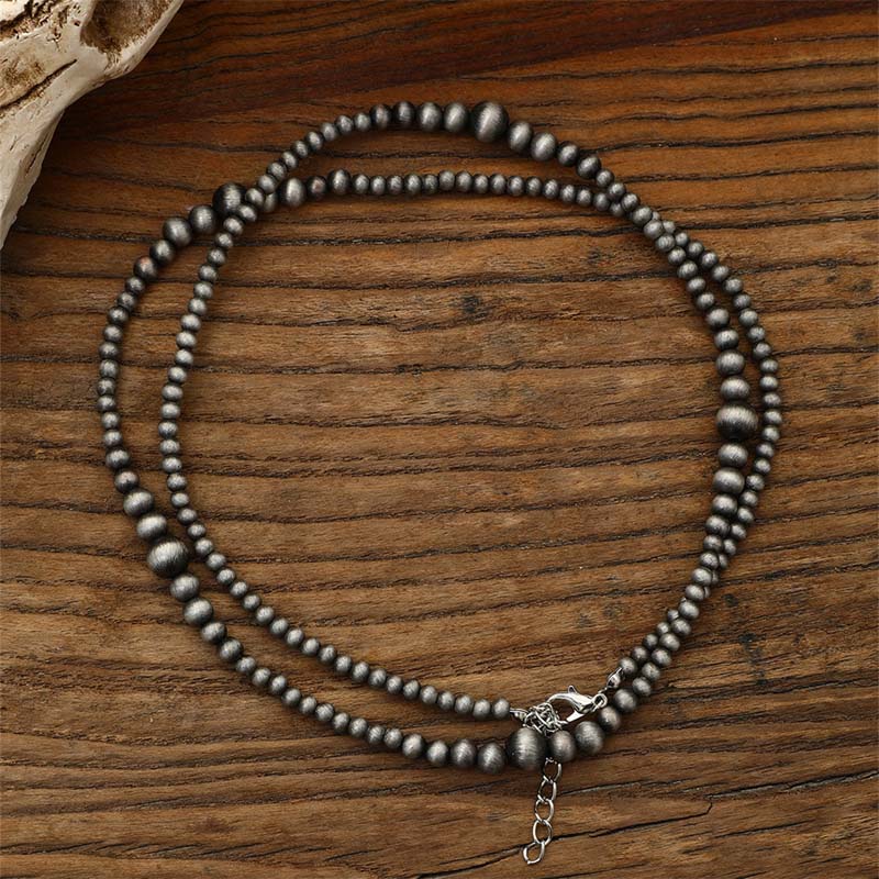 Vintage Gray Imitation Pearl Choker Necklace For Women Elegant Handmade Beaded CCB Long Chain Necklace Jewelry Gifts