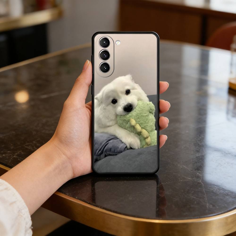 Süße Haustier Hund Samojede Hülle für Samsung Galaxy S21 S25 FE S24 S23 Ultra S20 S9 S22 Plus S10 TPU Hülle