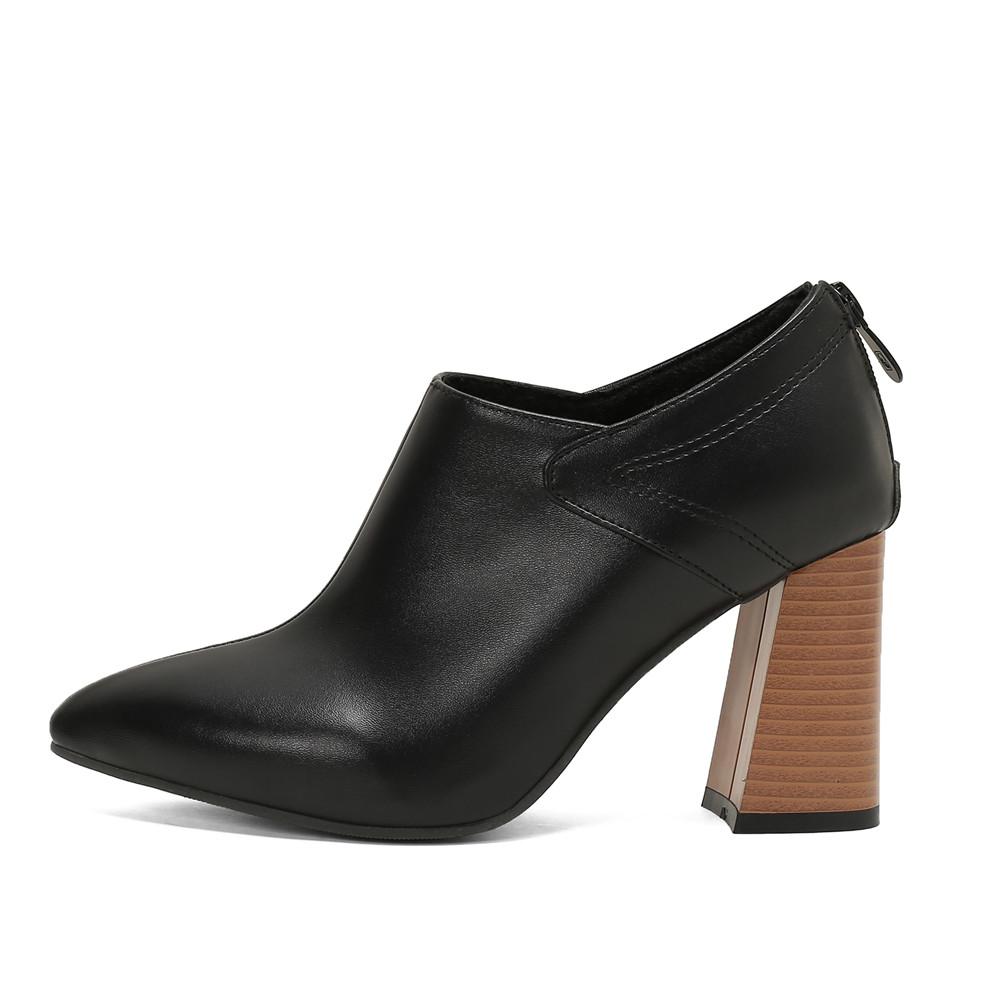 Spring Autumn New Women Pump High Heel Unisex Oxford Vintage Fetish Pointed Toe Zip Pumps Party Shoes Plus Size 32-46 Black Red