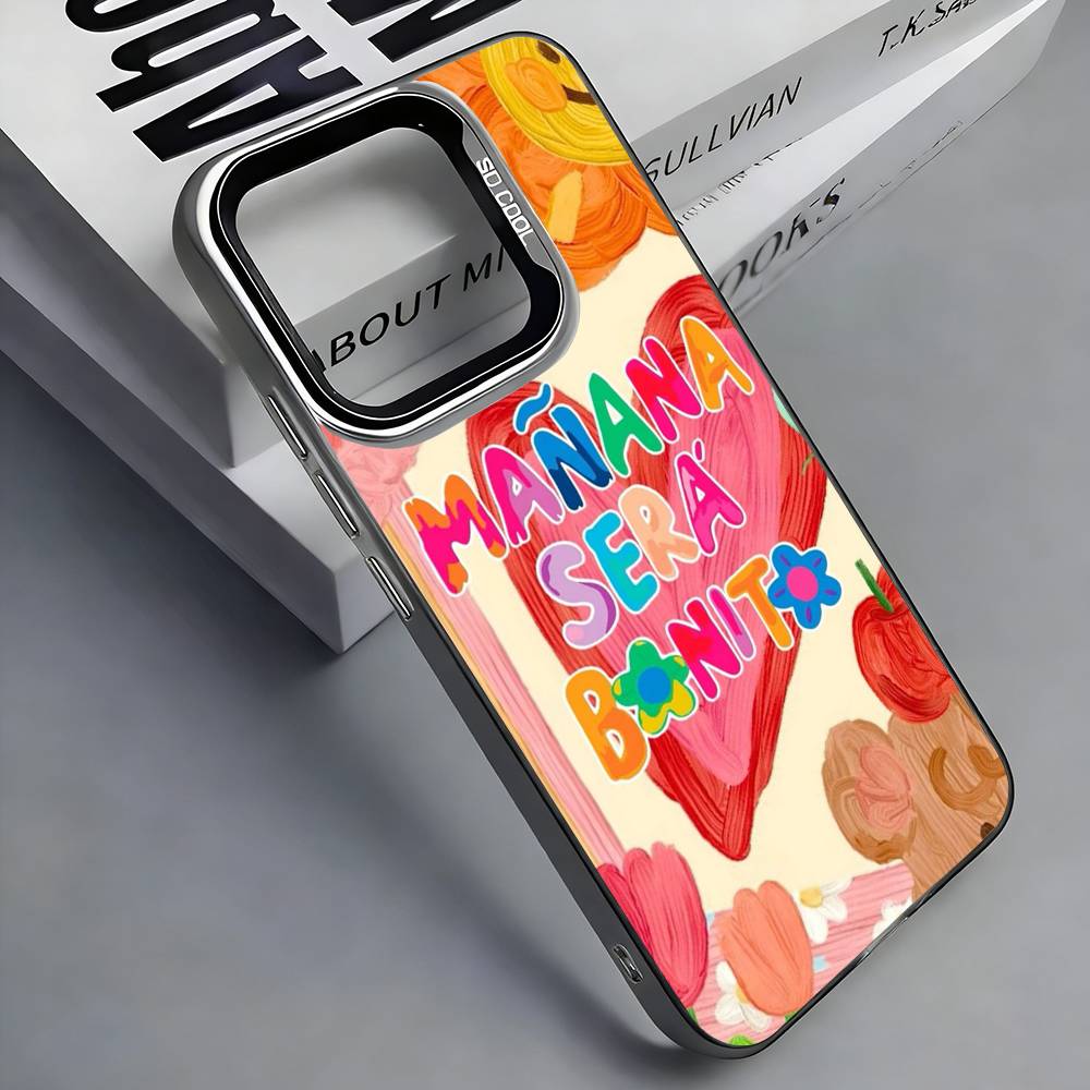 K-Karol G Colombian Phone Case For iPhone 17, 16,15,14,13,12,11 Plus,Pro Max, Colorful Silver Funda Cover