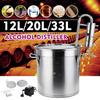 220V-240V 33/22/12L Destilador Eficiente de Vinho Cerveja Álcool Moonshine Álcool Kit Caseiro de Fermentação DIY Destilador Doméstico Equipamento Destilador de Cobre