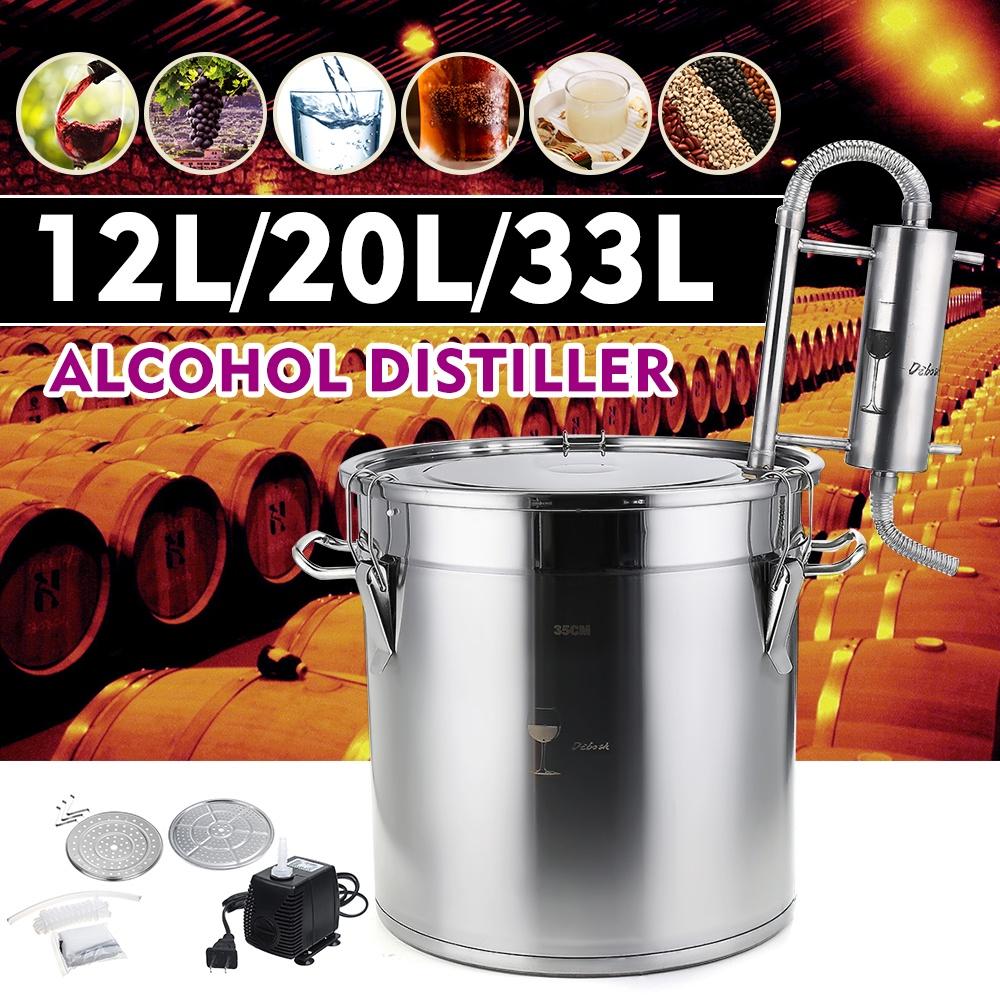 220V-240V 33/22/12L Efficient Wine Beer Alcohol Distiller Moonshine Alcohol Home DIY Brewing Kit Home Distiller Copper Distiller Equipment