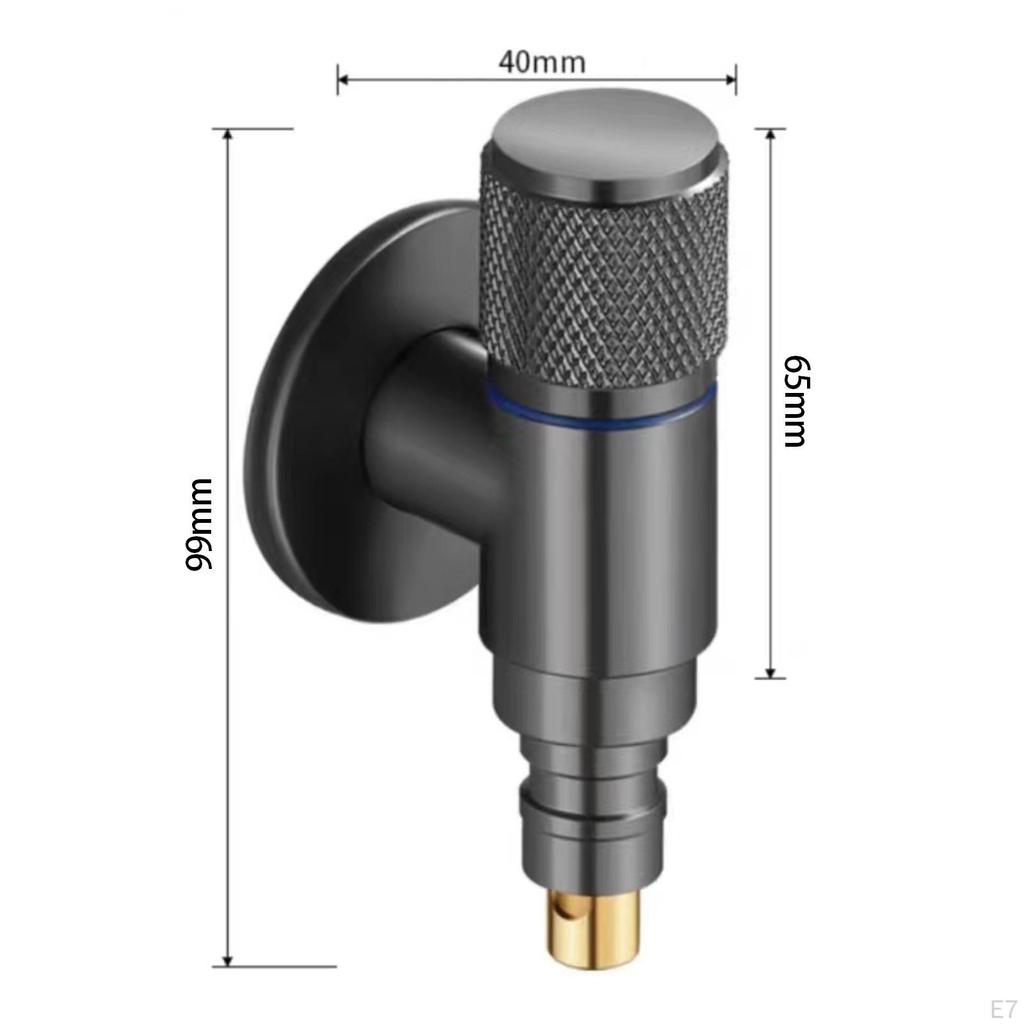 Mässings tvättmaskinskran Väggmonterad Reptålig Hållbar Kran Automatisk Vattenstoppsventil