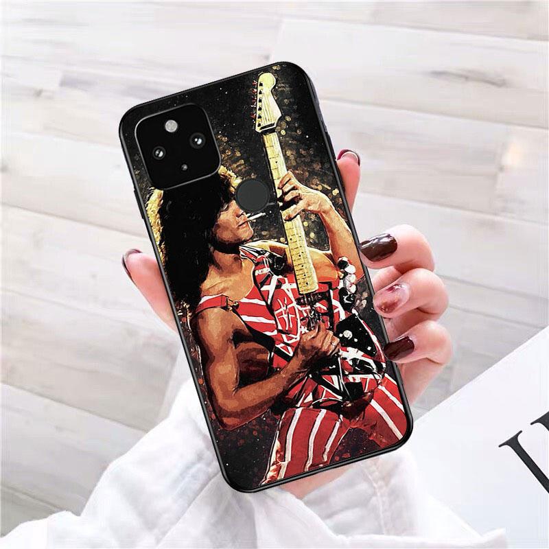 Eddie Van Halen Graphic Guitar Phone Case for Google Pixel 10 9 Pro XL 9A 8 7 6 Pro Pixel 8A 7A 6A Pixel 8 7 6 5