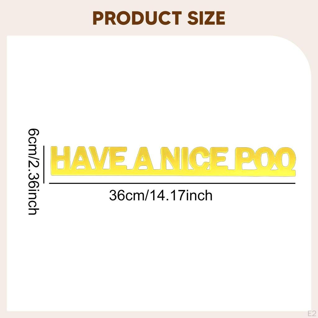 Bathroom Door Sign Acrylic Restroom Plaque Funny Wall Topper Hanging Ornament with Humorous Quotes