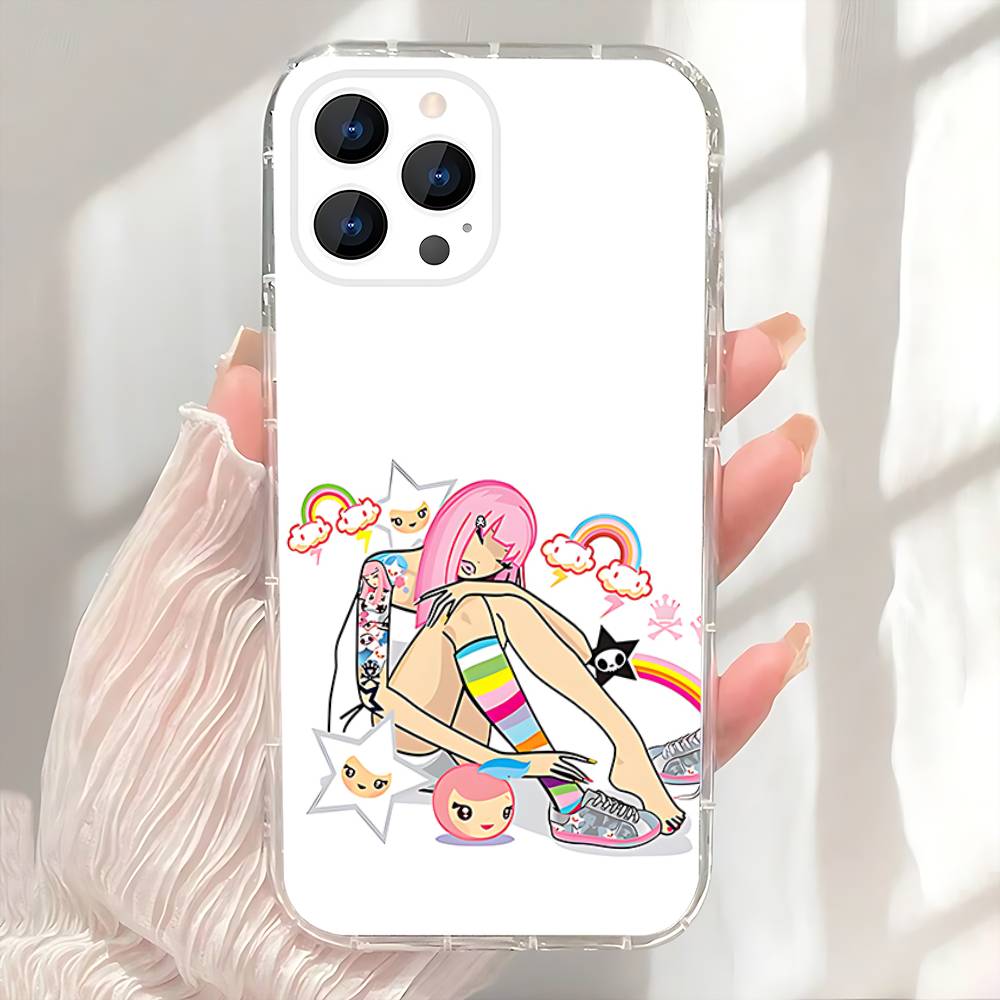 T-Tokidokis Japan girl Phone Case For iPhone 17,16,15,14,13,12,11 Pro,Max,Plus,X,XS,XR,SE4,E Mini Transparent Soft Cover