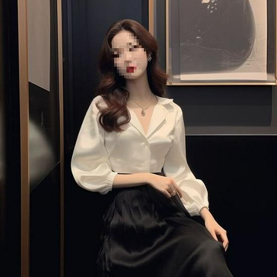 

2026 Elegant Women s Spring Set: Half Skirt & Two Shirts S [Recommended 85-95 lbs]