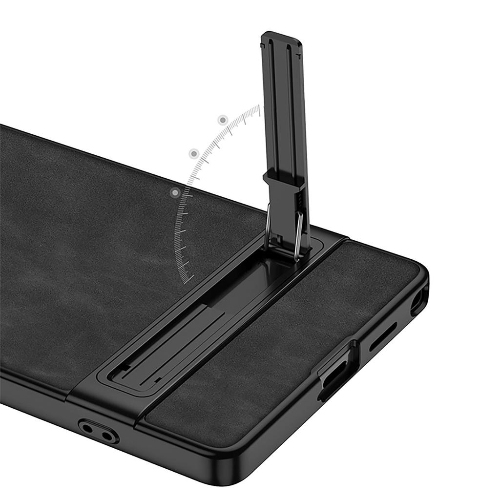 Samsung S25 Ultra Mobile Phone Case Triumph Ultra-thin Stand Frosted Leather Anti Fall Leather Case Fashionable and Simple Men and Women