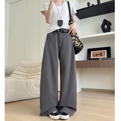 Anzughose für Damen im Frühling und Sommer Neue High-End Slim Straight Hose Lässig drapiert Hohe Taille Weitbeinige Hose
